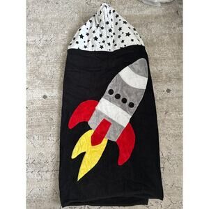 Boogie Baby Black blast off‎ luxury hooded towel made in the USA